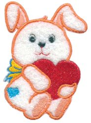 Nažehľovacie aplikácie veľké - psík s červeným srdcom